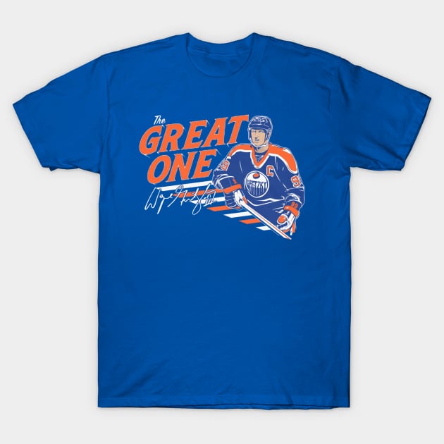 Wayne Gretzky The Great One T-Shirt by stevenmsparks